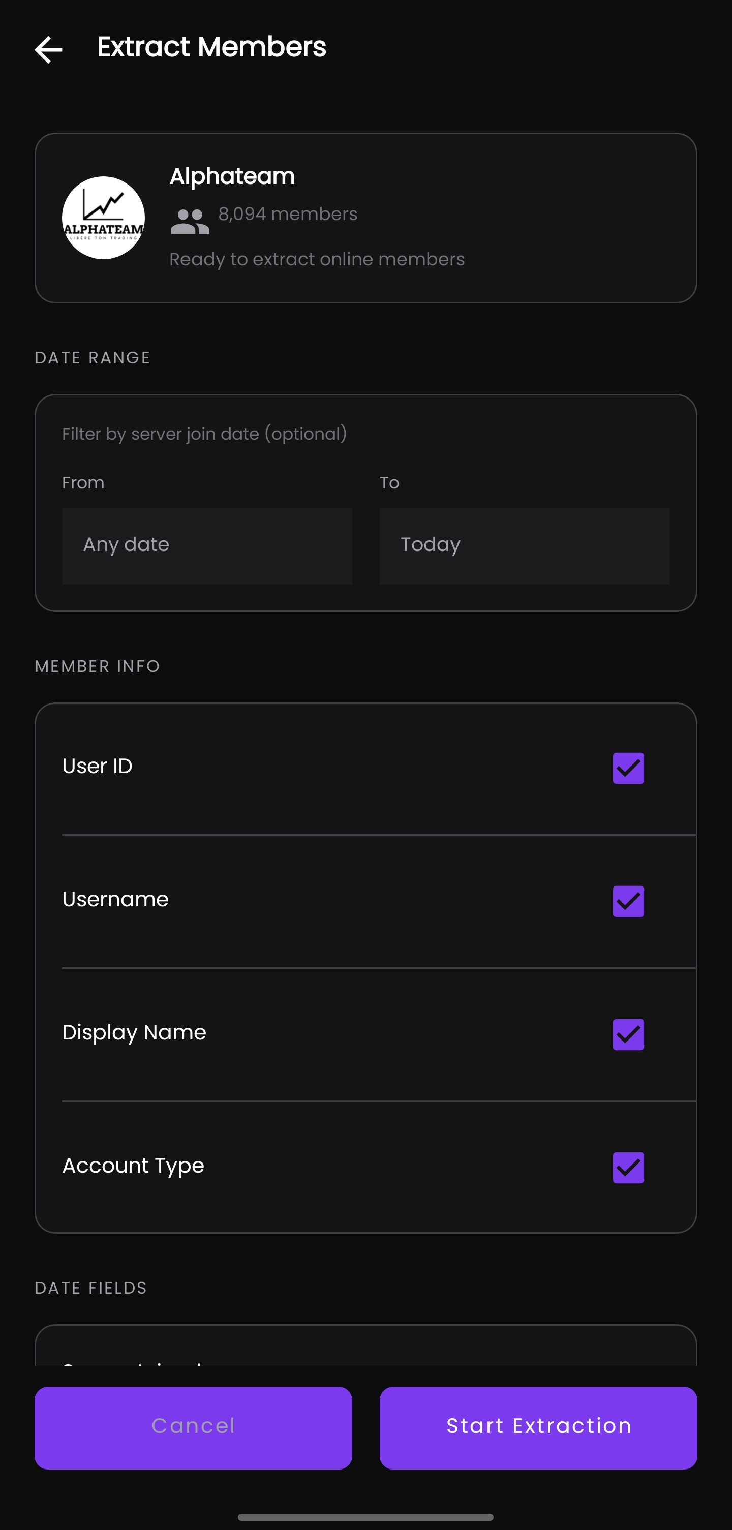 WiseCord - Members Page